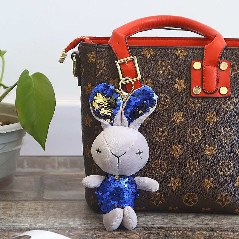 Children's Toy Rabbit Plush Doll Small Pendant Doll Backpack Cute Doll School Bag Keychain