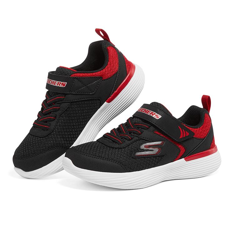 Skechers Go Run 400 V2 Simple Casual Outdoor Mesh Non-Slip Shock Absorbing Wear-Resistant Breathable Low-Top Running Shoes Kids Sneakers 405102L-BKRD