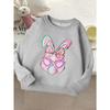 Girls' Fashion Round-Neck Sweatshirt, Casual Printed Top