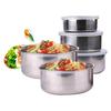 5Pcs Food Storage Box Stainless Steel Food Containers with Leak-Proof Lids Reusable Crisper Box Bowl for Home