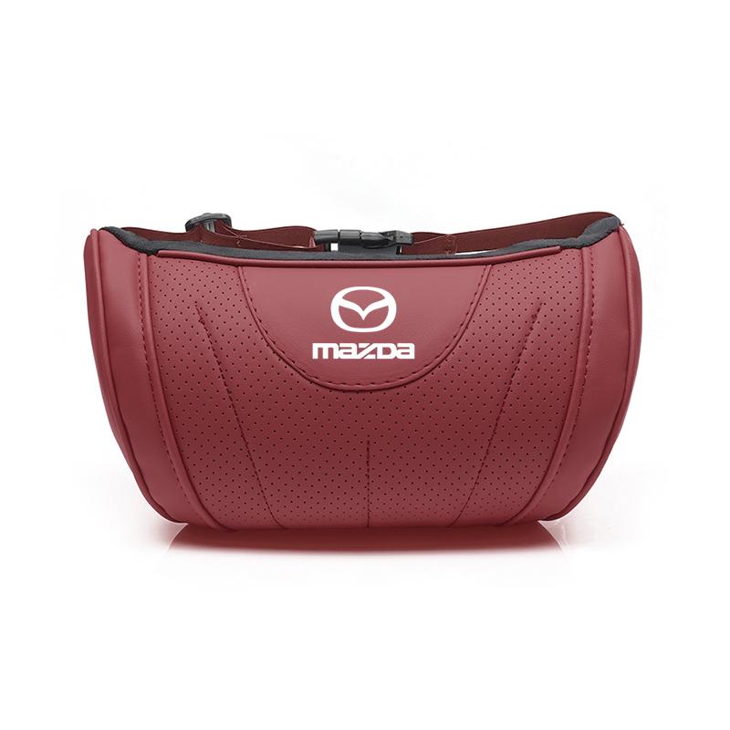 Car Neck Pillow Leather Breathable Soft Headrest Accessories For Mazda CX30 Demio 5 3 2 CX3 CX9 MX5 6 CX5 Axela Atenza CX7 RX