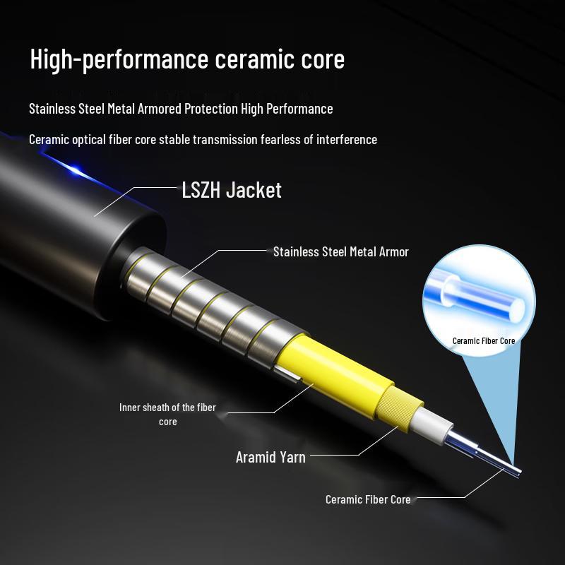 Outdoor Armored Single-Mode FC-ST Fiber Optic Patch Cable