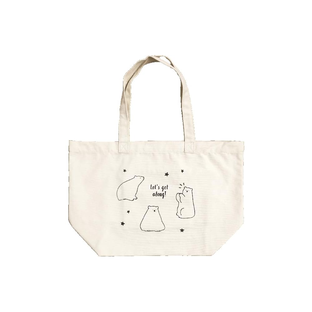 Canvas Tote Bag Large Capacity Cute Animal Design with Side Gussets