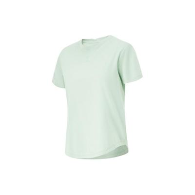 Fitness-Serie Einfarbig Eisgefühl Feuchtigkeitsableitend Locker Kurzarm-T-Shirt Damen Oberteile Eisgrün ATSU486-2