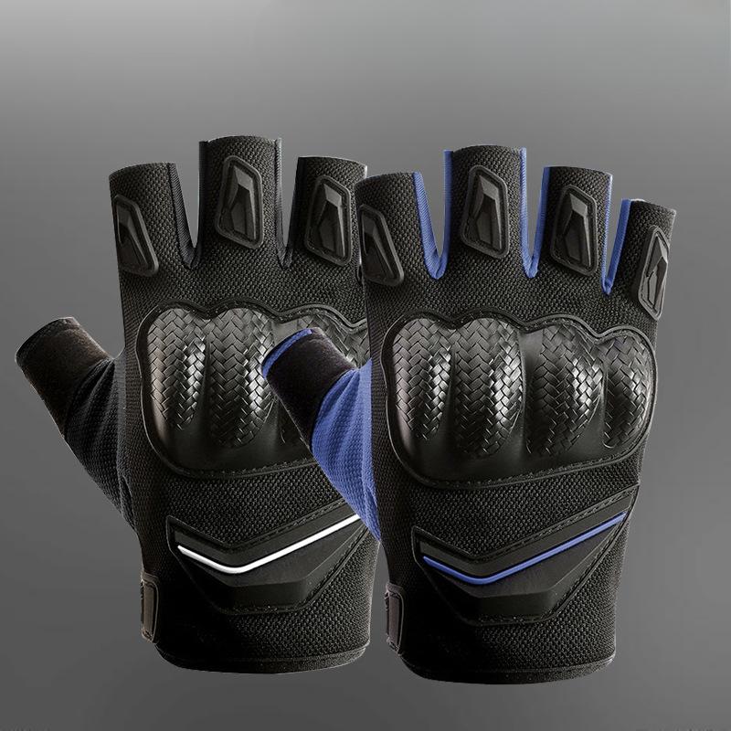 Breathable Tactical Half Finger Gloves Men's Motorcycle Riding Off Road Motorcycle Field Fighting Anti Slip Fitness Wear Resistant Hard Shell