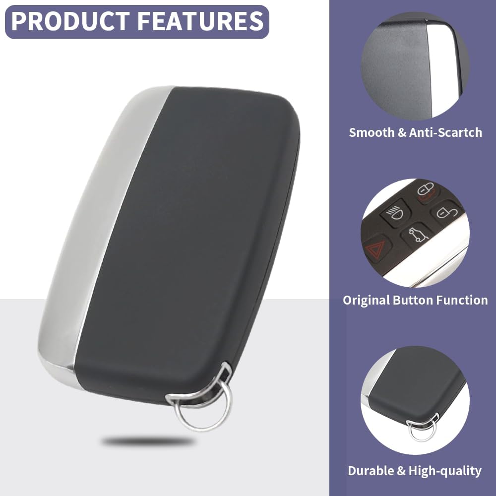 Key Fob Case for Range Rover Evouge Discovery Sport Velar Land Rover LR2 LR4 Jaguar XF XJ XJL XE F-Type F-PACE 2012 2013 2014 2015 2016 2017 2018 5