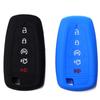 Key Fob Silicone TPU Cover Protective Case Fits for Ford F150 Edge Mustang Fusion Ecosport Explorer Expedition 5 Button