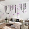 Romantic 3D Wall Sticker Wedding Living Room Bedroom Backdrop TV Background Wall Decals Flower Mural Wall Art Wallpaper Sticker