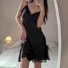 Lace Trim Ice Silk Suspender Pajamas for Women - Sexy & Cool Summer Nightdress