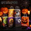 Halloween Paper Gift Bags Trick or Treat Candy Packaging Bags Pumpkin Witch Spider Print Bags Halloween Party Decor Supplies