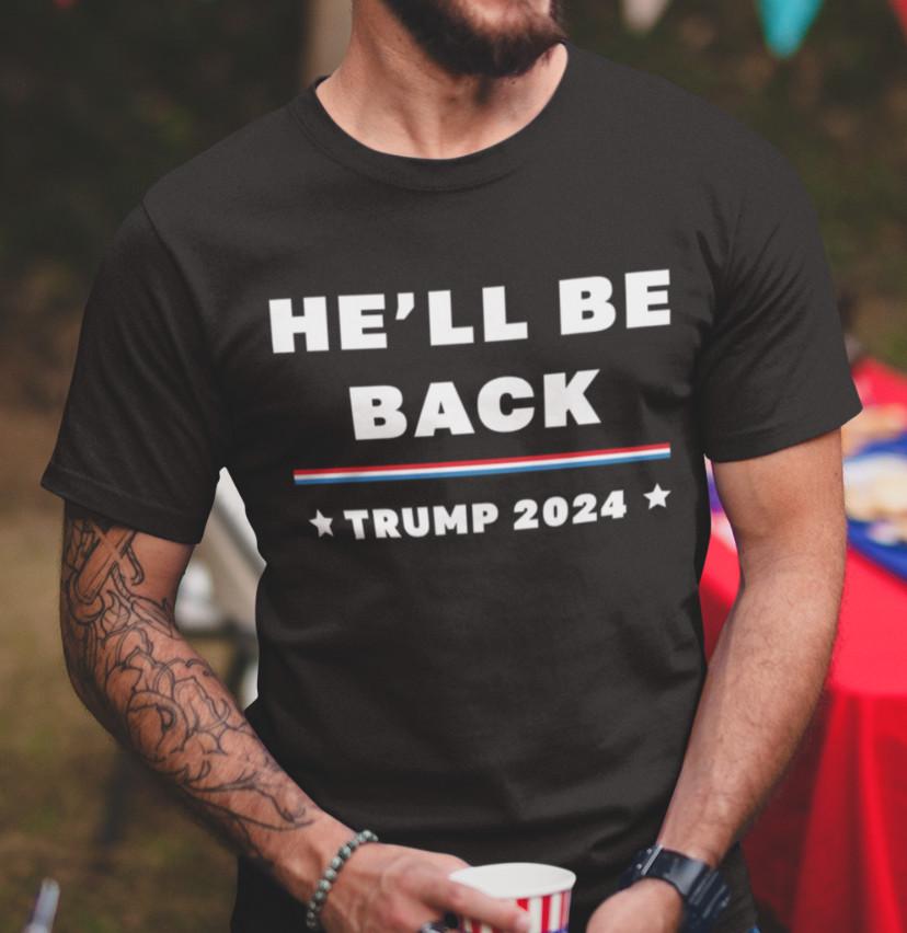 T-shirts Trump Il reviendra T-shirts politiques Élection Drôle T-shirts Trump 2024
