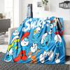 1pc Smurfs Adventure Flannel Blanket for Super Soft Cute Comfort Blanket for Travel Bedding Couch Sofa Blanket Y72342