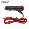 Kebidu Car Socket Adapter Plug Connector with 1.5m Cable On Off Button Switch 12V 24V for  Car Motorcycle Truck