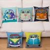 Home Decor Cute Cartoon Drive Car Cat Pillow Cover Cushion Cover Pillow Cover Sofa Car Home Decor Cushion Cover