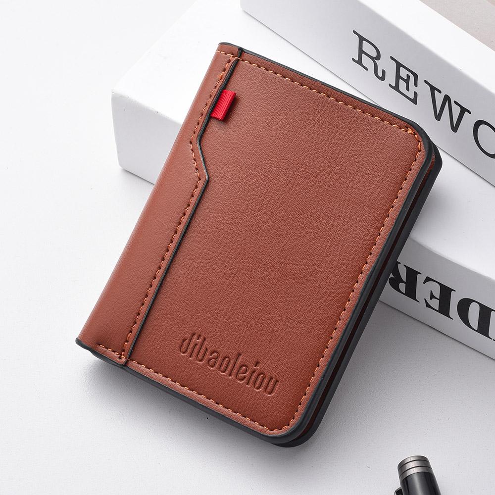 Dames Dun PU Leer Kaarthouder Slanke Verticale Creditcard Portemonnee voor Dagelijks Gebruik Minimalistisch Ontwerp Biedt Ruimte aan voor Meerdere ID's en Contant Geld