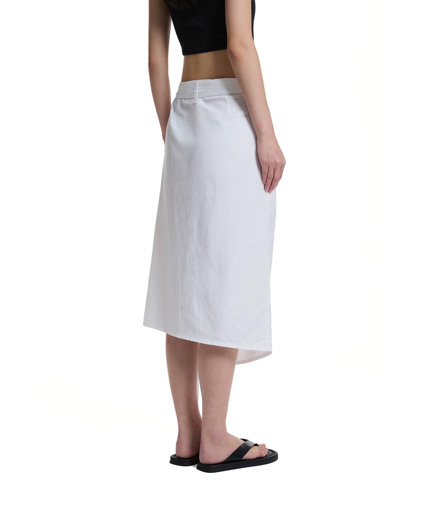 Trunk Project Belted Wrap Skirt_White