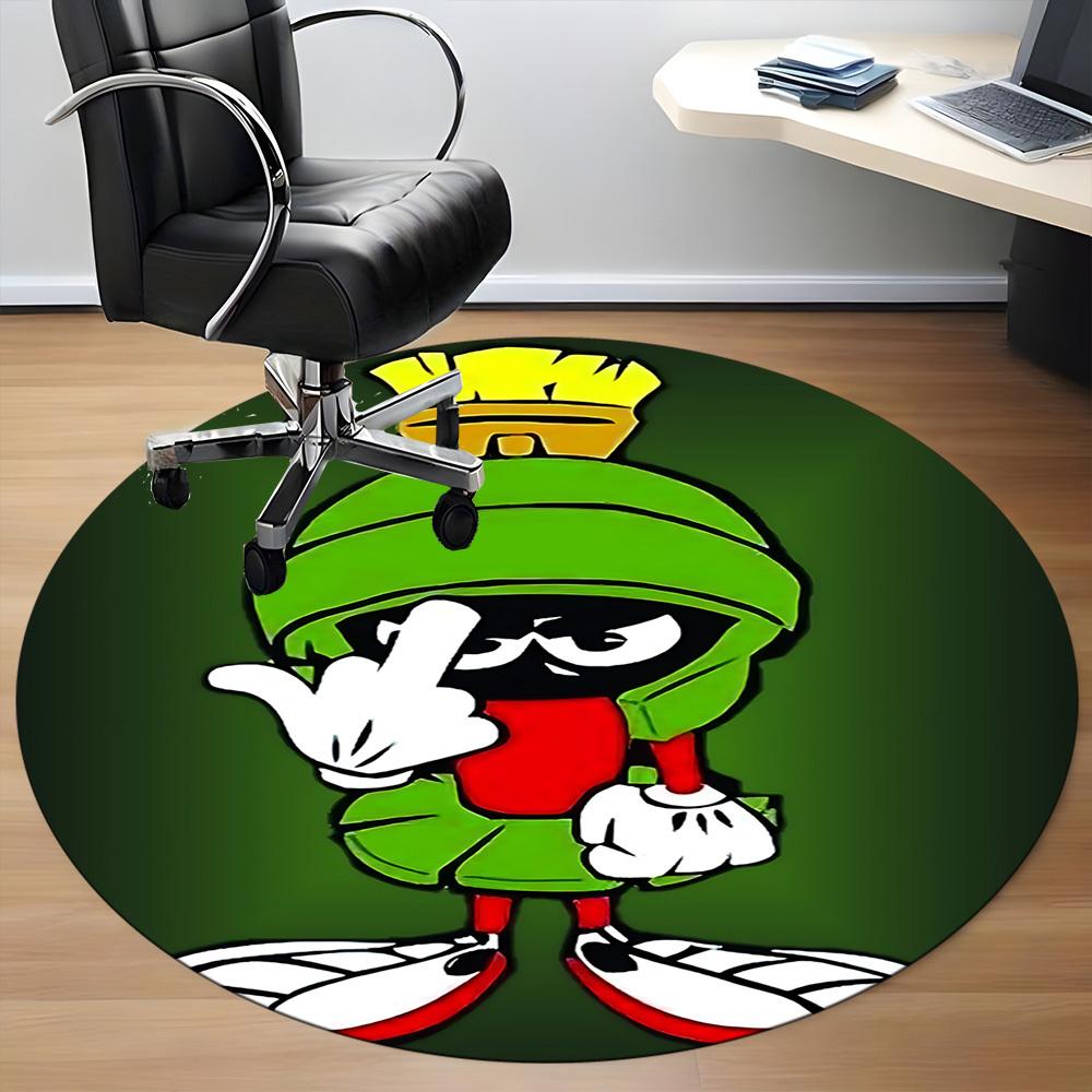 1pc Looney Tunes Marvin The Martian Office Round Area Rug, Under Office Chairs Bedroom Living Room Home Decor A1022297
