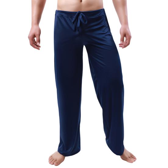 Mannen Yoga Broek Lage Taille Trekkoord Rechte Losse Dunne Sport Comfortabele Elastische Taille Plus Size Heren Sportbroeken Herenkleding
