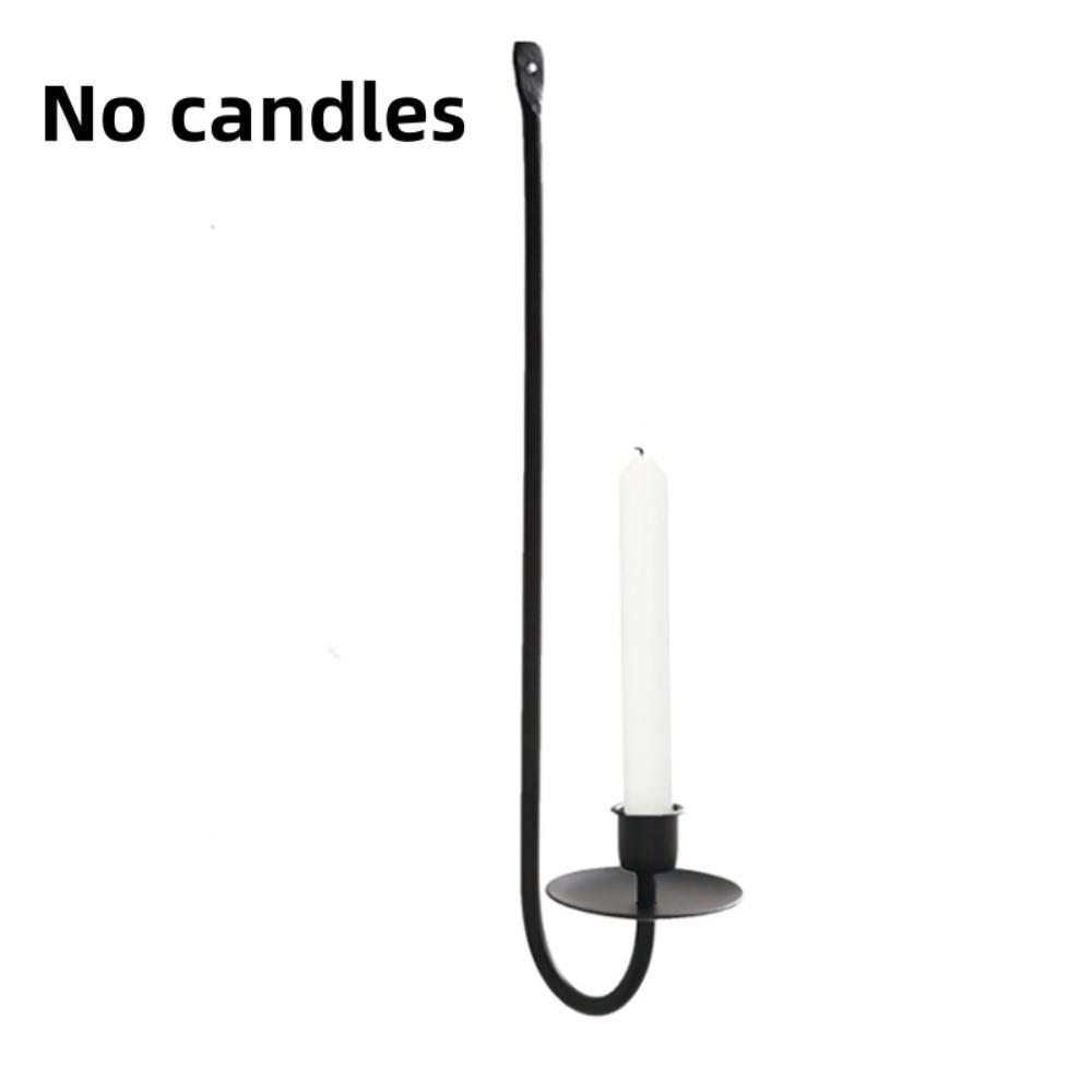 Minimalism Wall Mount Fireplace Candle Holder L-shape Metal Candlestick Holder Home Decoration Candle Stand Wedding Party