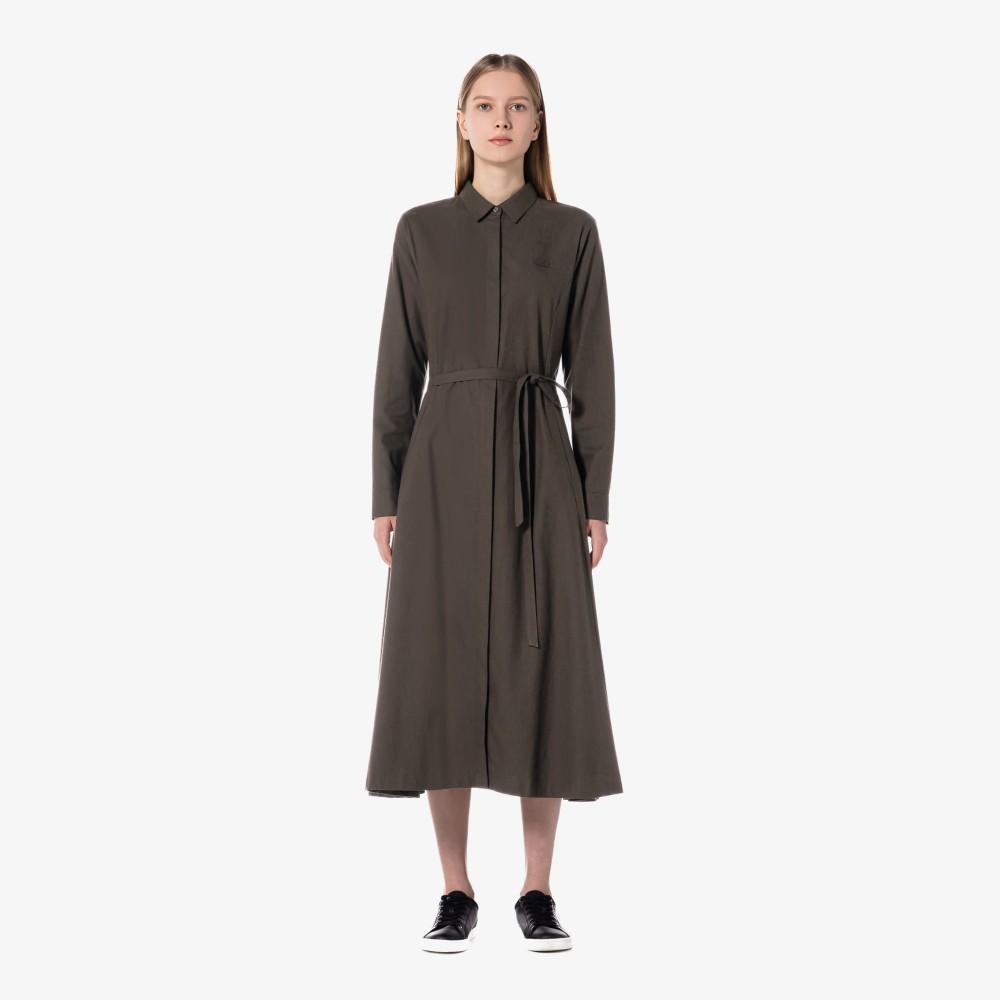 Lacoste Women's Flannel Woven Long Dress EF896E-54NSIX