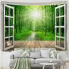 Window Woods Landscape Wall Decoration Tapestry Home Living Room Tapestry
