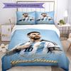 Messi 315 Customize Your Name Bedding Set Breathable Duvet Cover with Pillowcases Home Decoration Birthday Gift