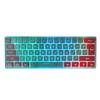 Gaming Keyboard USB 61 Keys Contrast Color RGB Light Key Line Separation Mechanical Wired Keyboard for   Games