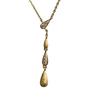 Drop Charm Necklace Women String of Water Drops Pendant Necklace Sparkling Rhinestone Dainty Necklace Gift for Her Wife