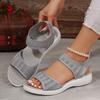 New Women Summer Fashion Sandals Mesh Casual Fish Mouth Sports Sandals Plus Size 43 Flying Woven Flat Shoes Sandalias
