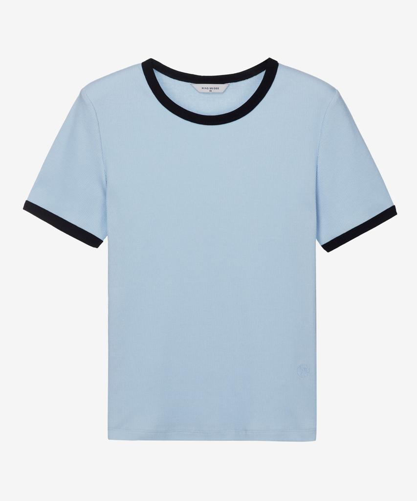 MIND BRIDGE WOMEN [W] Ribbed Color Block Slim Fit T-Shirt - 2 Colors Myts3203