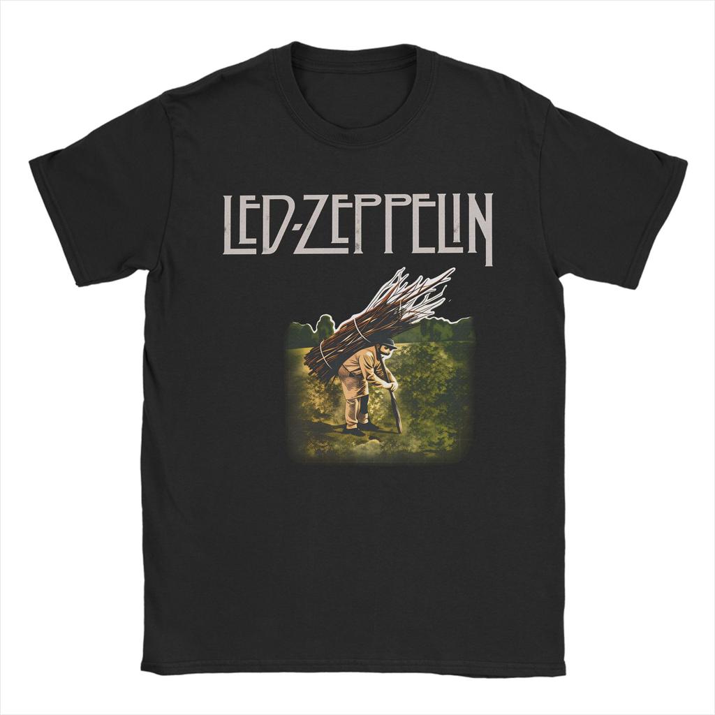 The Mother Ship Led Zeppelin TShirts Men  Vintage Pure Cotton Tees Crewneck Short Sleeve T Shirt Gift Tops