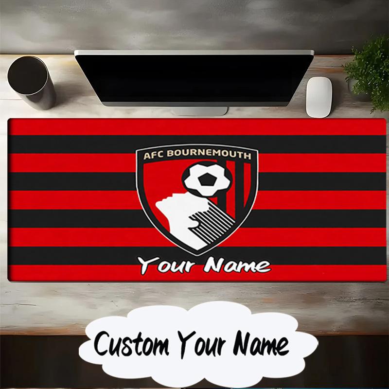 Custom Name Mouse Pad Afc Bournemouth Crest Mouse Pad, Gaming Mouse Pad, Keyboard Pad, Desk Decor for Computer Notebook Fan Birthday Gift