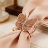 Butterfly Scarf Ring Buckle for Women Rhinestone Shawl Brooch Clips Metallic Scarves Slide Buckle for Dress Shirts Clothing Accessories