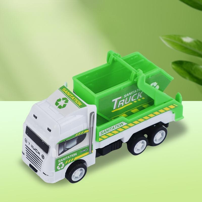 Kids Toys Car Inertia Sanitation Truck Models Pull Back Military Engineering Vehicle Fire Engine Boys Toys For Children Gift
