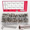 240PCS Hexagonal Socket Nut and Bolt Kit - M2 M3 M4 M5 - Includes Flat Washer