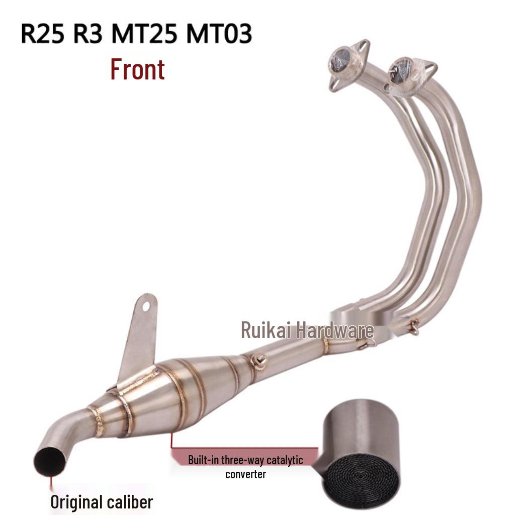 Scarichi Compatibili per Sezioni Anteriori/Centrali in Acciaio Inossidabile e Lega di Titanio - YZF-R3/R25/MT03