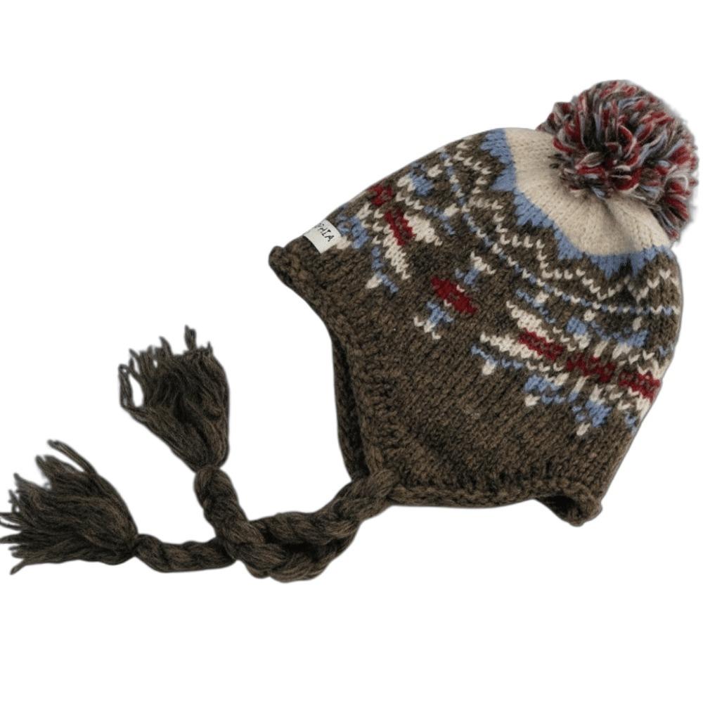 Weave Knitted Beanies Caps Jacquard Women Wool Cap Cute Ear Protection Cap  Autumn Winter