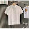 Summer Short-sleeved Printed Polo Shirt Men's Hong Kong-style Breathable Casual Half-sleeved Shirt Polo Shirt