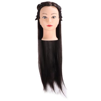Tête de Mannequin Cheveux Longs Professionnel Coiffeur Cheveux Pratique Coiffure Entraînement Tête de Poupée pour