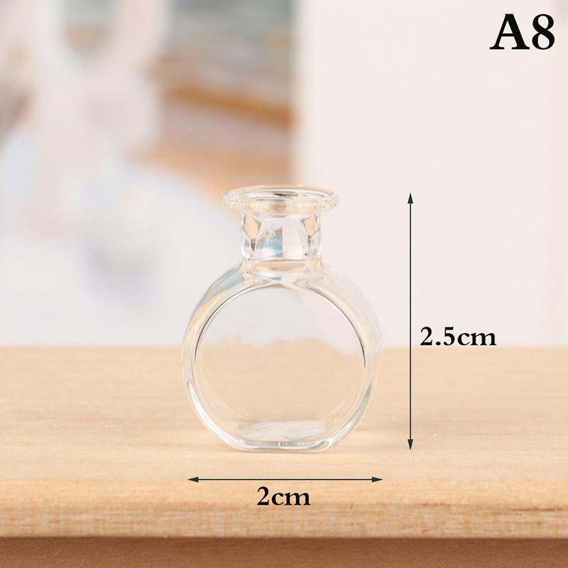 1/12 Scale Mini House Decoration Miniature Dollhouse Glass Flower Vase For Doll Accessories Home Decor Furniture Toy