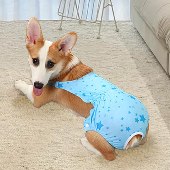 Female Dog Menstrual Pants with Suspender Pet Period Diapers Reusable Dog Sanitary Pantie Breathable Dog