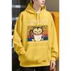 Women's The Cute Cat Drinking Coffee Pattern Y2K Hoody Fleece Fashion Hoodie Oversized Streetwear Autumn Soft Hoodies