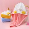 Cute Duck Cartoon Shower Cap Coral Fleece Hair Turban Bathroom Cap Portable Women Dry Microfiber Quickly Dry Wrapped Towels