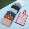 1pc Business ID Card Storage Holder Bag Fashion Leather Students Worker Nurse Credit Bank Card Protective Cover 24 Slots