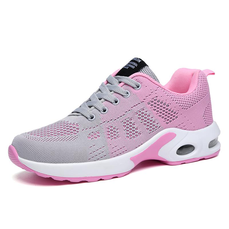 Chaussures de sport confortables pour femmes, chaussures d'été à fond souple, Surface en maille, respirantes, pour la course à pied du matin, la danse