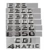 Chrome bagażnik samochodowy litery odznaka godło emblematy dla E43 E55 E63 E200 E250 E300 E320 E350 E400 E180 4MATIC CDI