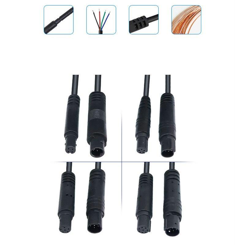 4/5/6/8Pin Core Car Dvr Camera Extension Cable Male To Female Cord Connector Power Line