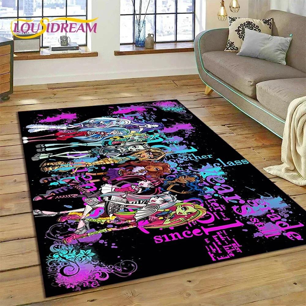 Cartoon Monster High Draculaura Vampire Carpet Rug for Bedroom Living Room Home Sofa Decoration,Child Game Large Decor Floor Mat