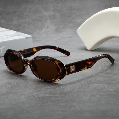 Nouvelles Lunettes de Soleil Ovales Classiques Tendance pour Hommes et Femmes Lunettes de Soleil Rétro Minimalistes pour Street Style Extérieur UV400