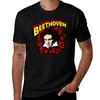 Beethoven Portrait In a Cartoon Style TShirt Classic Print Short Sleeve Shirt